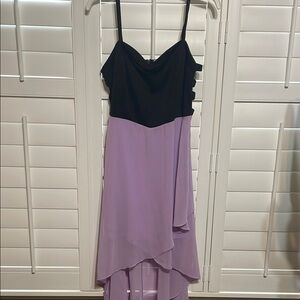 Elegant Black and Lavender Women's Dress